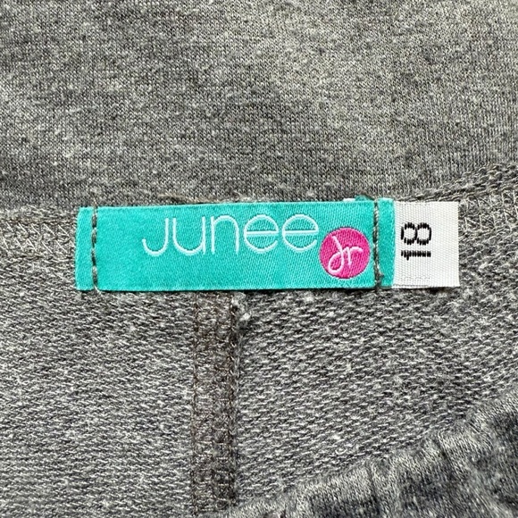 4/$25 Junee Jr A-Line Midi Skirt Teen Girl Sz 18 Heather Gray Flowy Modest - Picture 6 of 7